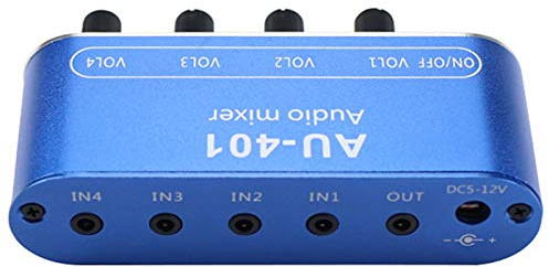 Orolotay Stereo Mixer (4 Input,1 Output) Individually Controls Board DIY Headphones Amplifier Case DC12V