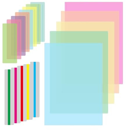 18Pcs Dyslexia Overlays Overlays for Reading Dyslexia Coloured Overlays for Dyslexia Highlight Strips Dyslexia Aids for Children, Reduce Visual Stress Increase Reading Comfort and Speed