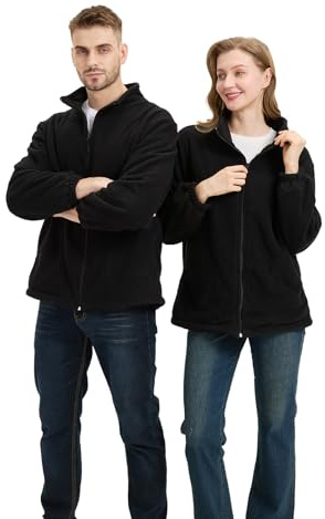 TOUVE Chaqueta Polar para Hombre con Cremallera Completa, Corte Clásico, Protección Contra el Yiento y aislamiento
