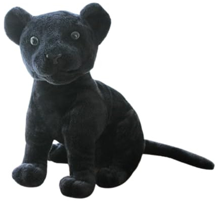 Xiyocadt PlüSchtier Leopard, Realistische Leopard Kuscheltier, Niedliches Leopard Stofftier, Realistische LöWe Schwarzer Panther PlüSchtier,Geschenk FüR Kinder Jungen MäDchen (23cm,HEI)
