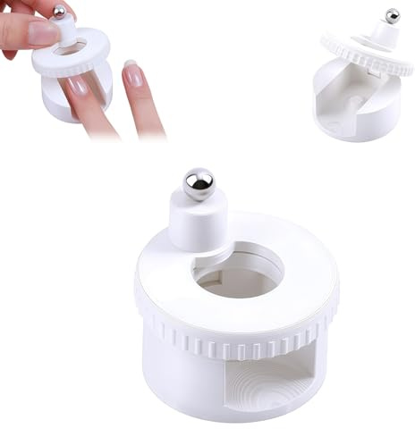 Radiella Weiß 360° Drehbarer Cat Eye Magnet, Starke Magnetkugel für Nail Art, Gleichmäßige Magnetkraft, Cateye Magnetwerkzeug für Nageldesign Anfänger DIY(Weiß)