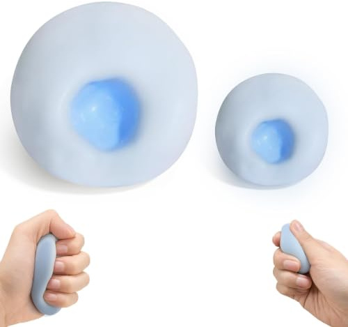 Henjunu 2 Stück Trauben Stressball, Traubenstress Ball, Stress Ball | Trauben Squishy, Stress Relief Sand Glutinous Balls, Stressball, Anti Stress Squishy für Kinder und Erwachsene