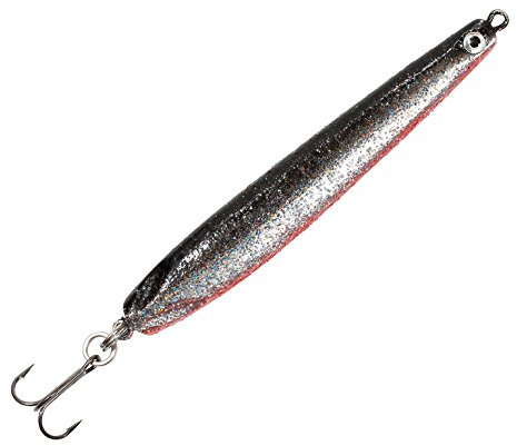 Fladen Escaping Herring, Meerforellenblinker als Sandaal-Imitation, verfügbar in 22g in 10 fängigen Farben für alle Verhältnisse (Black Silver)