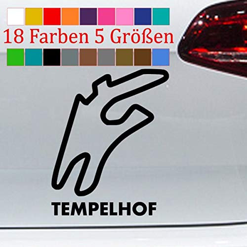 Tempelhof Aufkleber Rennstrecke Layout Berlin Rennen Track F1 Grand Prix