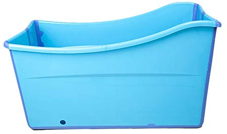 W WEYLAN TEC Bañera plegable grande para bebés, niños y gemelos, adultos pequeños, color azul