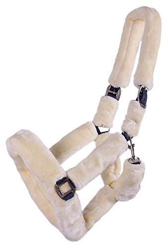 ARBO-INOX® Halfter mit Kunstfell Kuschelhalfter (Cob, Creme)
