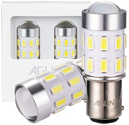 AGLINT 1157 LED Ampoule P21/5W BAY15D 24SMD 12V 24V Baïonnette à Double Contact pour Voiture LED Feux Arrière Frein Stop Lumière DRL Feux de Jours 6500K Blanc Lot de 2