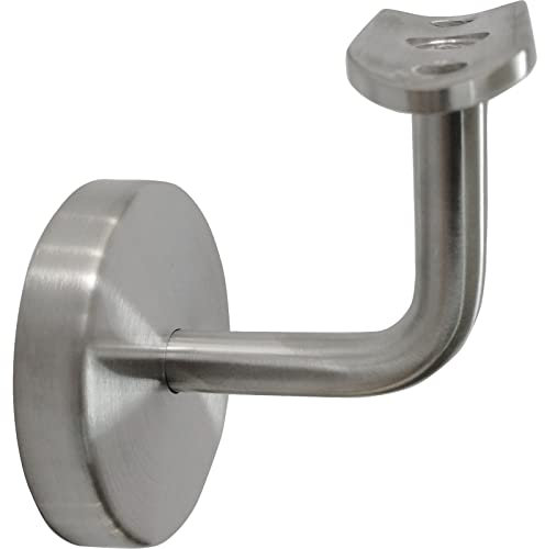 Handlaufhalter Handlaufträger Edelstahl V4A 90° Wandmontage von Handläufen Ø42,4mm salzwasserfest mit Abdeckrosette