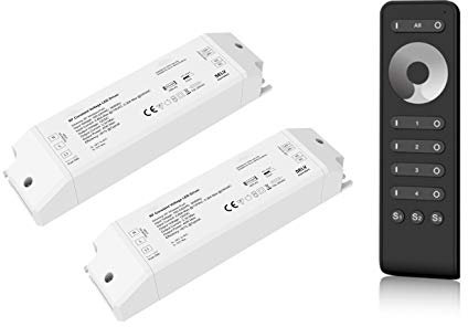 LEDUX 12V Funk-Netzteil 40W DC Konstantspannungs-Trafo, Dimmbar, Funk-Steuerung, CV Dimmable Wireless Driver (2x Netzteil + G-Fernbedienung)