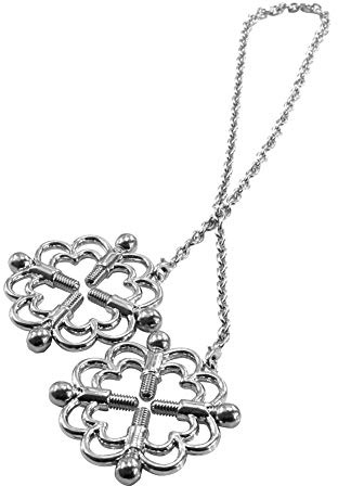 Roluck Nippelklemmen mit Kette Edelstahl Brustwarzenklemmen Stimulation Einstellbar Erotik Nipple Clamps Bondage SM Sexspielzeug für Frauen Männer Paar