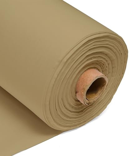 Einfarbiger Baumwollstoff, 100 % Baumwolle, 150 cm breit, 150 g/m², taupe, Meterware