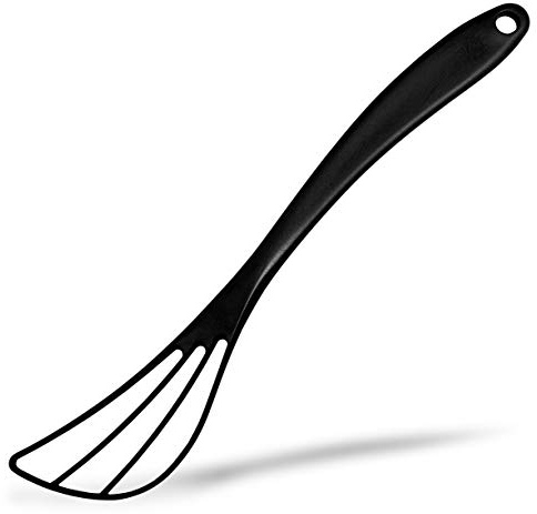 Flat Whisks for Cooking, Egg Utensils 9.9 inch Black PP Plastic Body