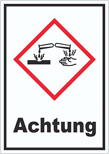 Aufkleber Ätzende Wirkung Achtung Ätzwirkung A2 (420x594mm)