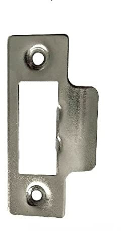 Single Door Strike Plate Polished Stainless Steel OR Satin Stainless Steel (Satin Stainless Steel) (Pack of 1)