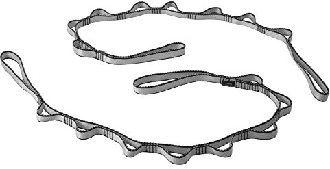 DASKING Daisy Chains, 110cm Yoga Hängematte Verlängerungsgurt, 23 KN Starke Verstellbares Nylon Übungsband Gurt für Aerial Yoga, Pilates, Dehnung, Camping, Fitness(Grau)