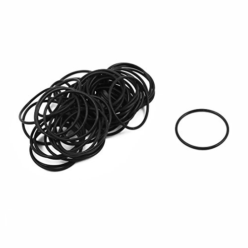 Ruilogod 50 PC 24mm x 1.2mm Gummi O-Ringe NBR Hitzebeständige Dichtring Grommets