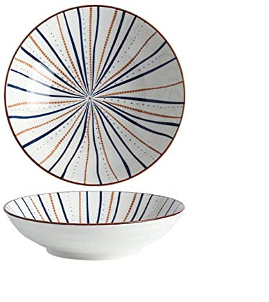 Platos de Postre Patrones de cena de cerámica pintados a mano Plato profundo de la porcelana Plato de porcelana de 8 pulgadas Plato de cena redondo Lavavajillas Microondas Horno Caja fuerte postres Va