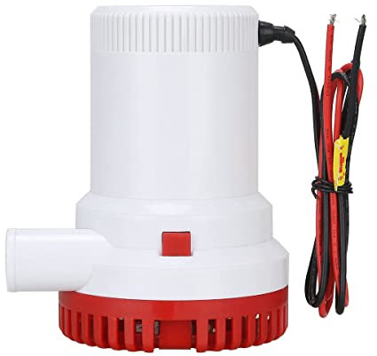 ZONADAH Pompa acqua subacquea da 12 V, 2000 GPH, 29 mm, pompaggio elettrico di acqua dolce o di mare per roulotte, campeggio, barche da pesca in mare, piccole piscine e fontane