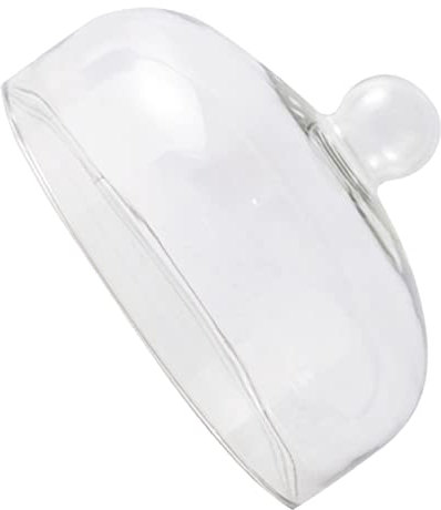 Abaodam 1stk Kuchendeckel Kuppelglocke Aus Klarem Glas Platte Dessert-Display-Abdeckung Klare Lebensmittelabdeckung Runder Glockendeckel Glockenkuppel Aus Glas Rundes Weiß Obst Rabatt