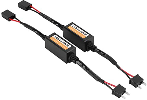 Decodificatore di Resistenza LED Anti Sfarfallio 2Pcs LED Canbus Decoder per Fari Dispositivo Antisfarfallio Resistori Error Canceller per H7