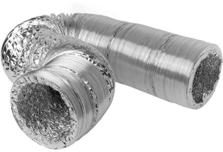 GrowPRO Luftschlauch Aluflexrohr, 10 Meter, ø 125 mm / 127 mm - Abluftschlauch für Growboxen, Klimageräte und Abluft-Installationen