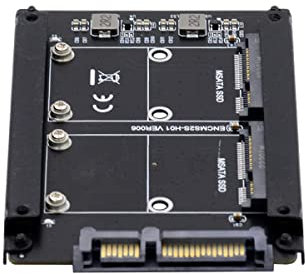 NFHK Dual MSATA Mini-SATA SSD Karte JOBD Raid0 Span Bridge zu 2.5inch SATA Combo HDD Festplattengehäuse