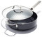 OXO Agility Series 5QT Saute Pan with Lid, Ceramic Nonstick Cookware PFAS-Free, Induction Suitable, Quick Even Heating, Stainless Steel Handles, Chip-Free Rims, Dishwasher and Oven Safe, Black