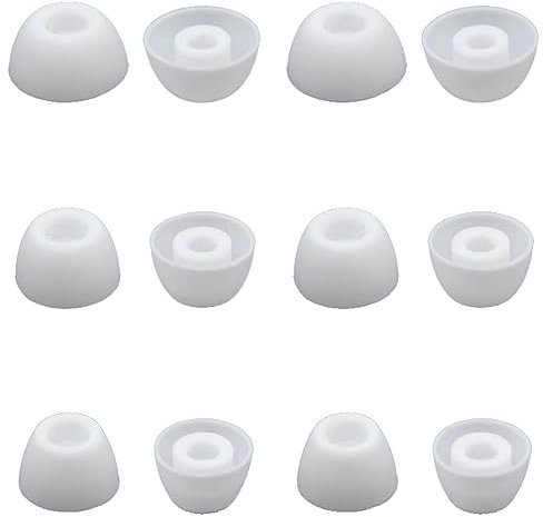 WKYMY 6 Pairs Silicone Ear Bud Tips Galaxy Buds 2 Pro Ear Tips Compatible with Samsung Galaxy Buds 2 Pro Replacement Earbud Tips Eartips Headphone Rubber Tips S/M/L (White)