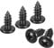 sourcing map 4mm x 10mm Phillips Pan Head Self-tapping Screw, 100pcs - 304 Stainless Steel Round Head Wood Screw Full Thread (Black)