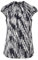 comma Geraffte Bluse mit All-Over-Print Navy 38