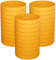 Morcheiong Blank Rubber Bracelets - 100pcs Orange Silicone Wristbands for Men Women and Teens