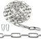 Ziamzra Edelstahlkette Starke Kette Edelstahl Verlängerungskette 1,5M Φ4mm Stahlkette Rundstahlkette Gliederkette mit Karabiner für Hundekette Schaukeln Ketten Ankerkette Hängesessel Edelstahlkette