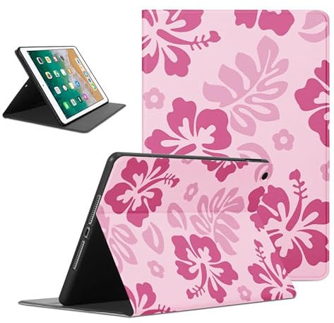 Foonary Funda para iPad 9,7 2018/2017(6/5 Generation), Aesthetic Ultra Slim PU Cuero Flip Carcasa con Función Soporte Suave TPU Plegable Folio Antichoque Cover Case para iPad 9,7, Flor
