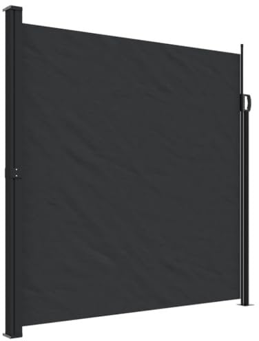 vidaXL Tenda da Sole Laterale Retrattile Nera 200x500 cm