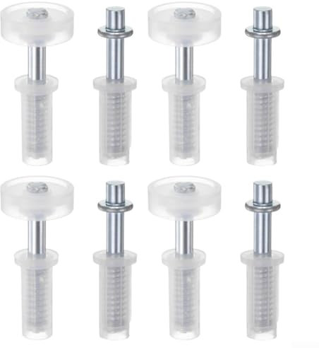 Kit de quincaillerie pour porte pliante à deux volets, pivot supérieur et roue de guidage pour porte de placard pliable (4 pièces)