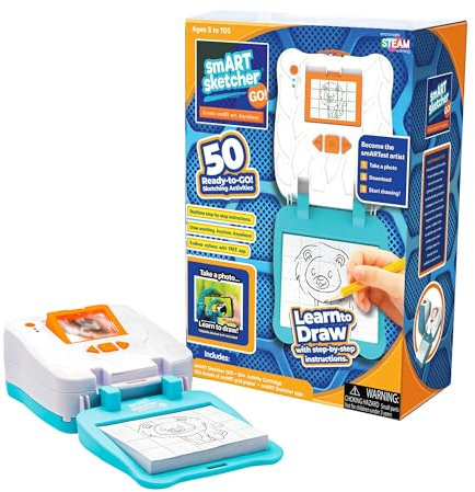 Flycatcher SSG204 Smart Sketcher GO Portable Creative STEAM Toy Age 5+ with Bluetooth, Multicolour