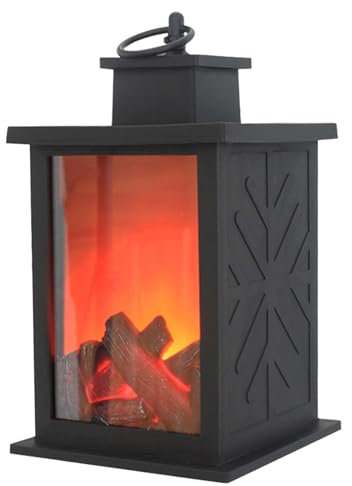 LED Fireplace Electric Fireplace Flameless Realistic LED Lantern Timeable Battery Powered Portable Tabletop Electric Log Burner Effect Fire