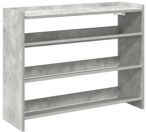 vidaXL Schuhregal Betongrau 80x25x62 cm Holzwerkstoff, Schuhschrank, Schuhaufbewahrung, Schuhe Organizer, Schuhe Aufbewahrung, Schrank Schuhe