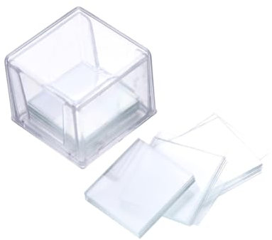 BUGUUYO 100 Stück Quadratische Deckgläser Aus Glas Für Optische Mikroskope Mikroskopzubehör Mikroskopische Präparation
