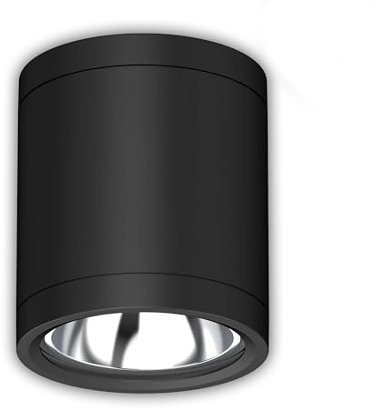 INNOVATE LED Aufbauspot – IP65 Deckenstrahler Color Switch - dimmbare Aussenwandleuchte - Aufbauleuchte Alu - Aussenleuchte LED Aussenlampe Spot aussen – Aufbaustrahler – Deckenspot (schwarz, 10W)