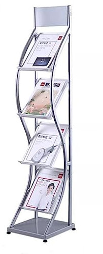 Stehender Metall-Magazinständer für Büro, einfach zu montieren, ideal für Briefe, Zeitschriften, Bücher und Zeitungen