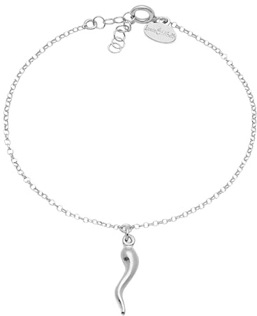 Louis Ciocchetti dal 1887 Bracciale in Argento 925 con Corno Portafortuna – Regolabile per Uomo e Donna – Simbolo di Protezione e Fortuna – Elegante Idea Regalo Artigianale Made in Italy
