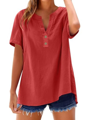 Black Friday 2025 Ofertas Camisetas Mujer Escote Pico Blusas De Lino Verano Elegante Ropa Los 80 Camiseta Hombro Descubierto Camuflaje Sudadera Navideño Cortas Algodon con Botones