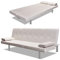 ChicAbode Schlafsofa Sofabett Gästesofa Schlafcouch Schlafsofa Bettsofa mit 2 Kissen Kunstleder Ausziehbar Cremeweiß