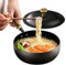 Genérico Cacerola Antiadherente - Ollas De Cocina Con Tapa,Utensilios De Cocina Seguros Para Horno Con Mango De Madera, Wok Chino Para Hogar Y Camping