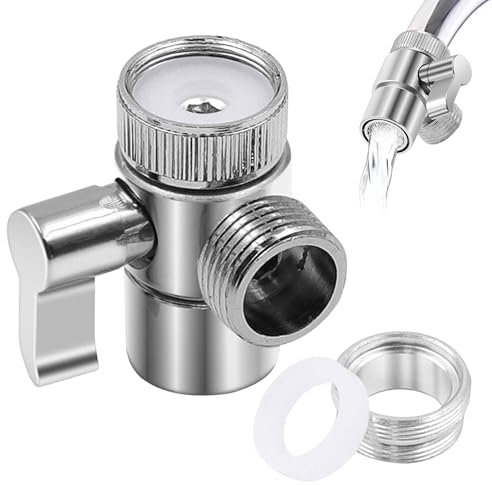 Shower Diverter V alve 3 Way Kitchen Tap Diverter Sink Faucet Splitter for Dishwashers Washing Machines Shower Nozzles in Kitchen Sink Tap and Bathroom Ordinary Shower Hoses or Water Supply Hoses