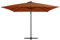 NUMNBE Parasol de jardin 250 x 250 cm - Terre cuite avec LED - Protection en polyester - Armature en acier inclinable et rotatif à 360 ° - Avec manivelle et pied en croix stable