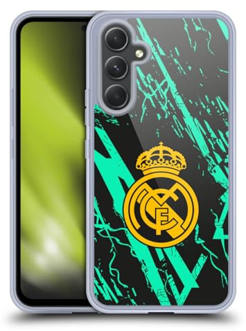 Head Case Designs Offizielle Real Madrid CF Grün-Gold Urban Gel Handyhülle [Militärischer Schutzgrad] Kompatibel mit Samsung Galaxy A54 5G