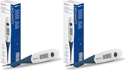 Beurer FT 17 digitales Fieberthermometer, Thermometer mit flexibler Messspitze für orale, rektale & axillare Messung, Messergebnis in 10 s, Fieberindikator, für Babys, Kinder und Erwachsene, Blau-weiß