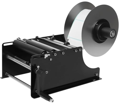 SENJINGHUA Applicatore di etichette per bottiglie, etichettatrice semiautomatica per bottiglie rotonde, velocità: 10-20 pezzi/min, adatta a bottiglie con diametro 15-75 mm, larghezza massima